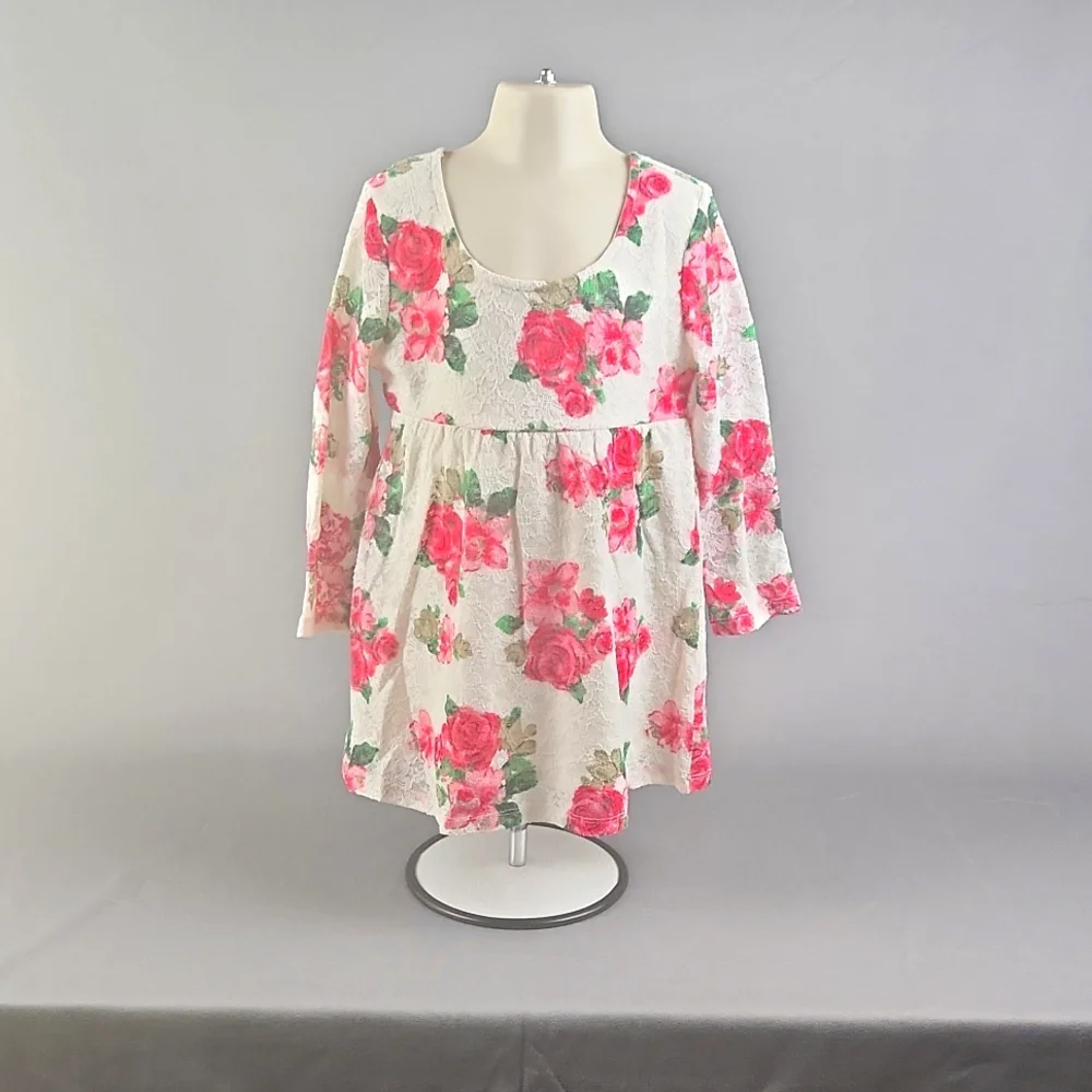 Justice - Girls Floral Top - Size 8